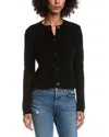 Forte Cashmere Cable Wool & Cashmere-blend Cardigan In Black