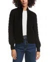 Forte Cashmere Cable Zip Wool & Cashmere-blend Cardigan In Black
