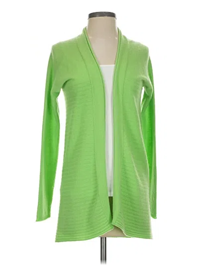 Pre-owned Forte Cashmere Cardigan Sweater In Green