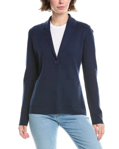 Forte Cashmere Cashmere-blend Blazer In Blue