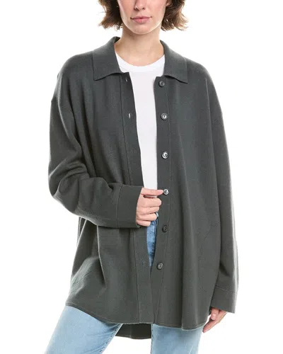 Forte Cashmere Cashmere-blend Shacket In Green
