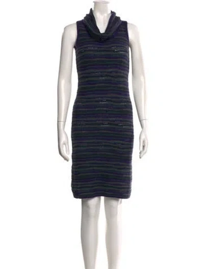 Pre-owned Forte Cashmere Cashmere Knee-length Dress In Blue