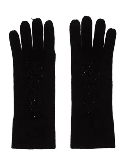 Pre-owned Forte Cashmere Cashmere Knit Gloves In Black