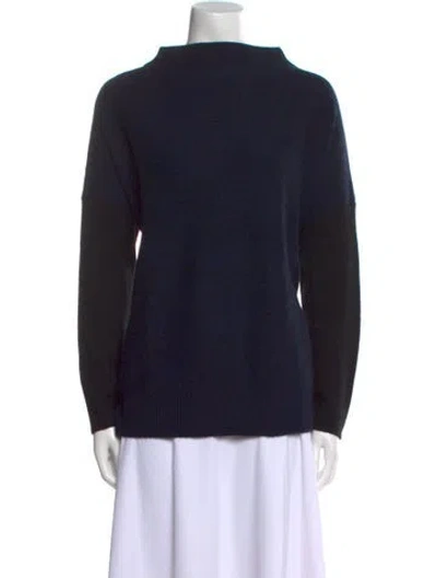Pre-owned Forte Cashmere Cashmere Mock Neck Sweater In Black
