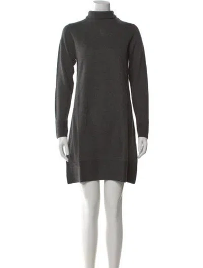 Pre-owned Forte Cashmere Cashmere Mock Neck Sweater W/ Tags In Gray