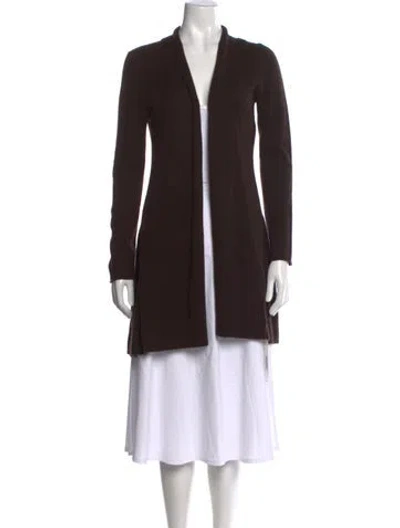 Pre-owned Forte Cashmere Cashmere Open Front Sweater In Brown