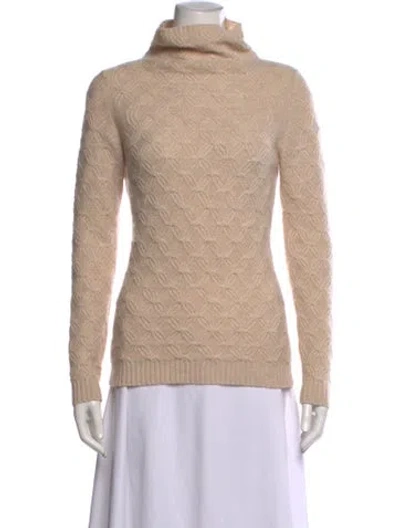 Pre-owned Forte Cashmere Cashmere Patterned Sweater In Neutral