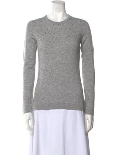 Pre-owned Forte Cashmere Cashmere Scoop Neck Sweater In Gray