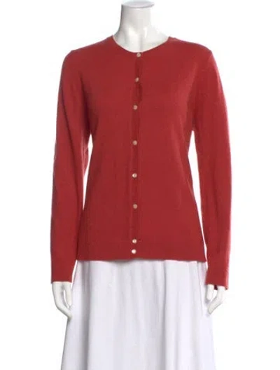 Pre-owned Forte Cashmere Cashmere Scoop Neck Sweater In Red