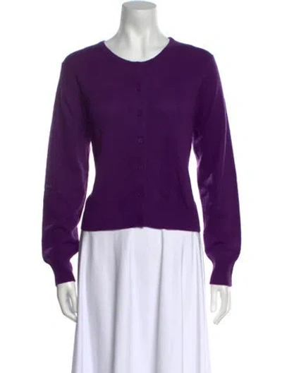 Pre-owned Forte Cashmere Cashmere Scoop Neck Sweater W/ Tags In Purple