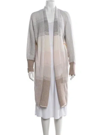 Pre-owned Forte Cashmere Cashmere Striped Sweater In Neutrals