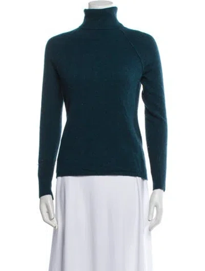 Pre-owned Forte Cashmere Cashmere Turtleneck Sweater In Blue