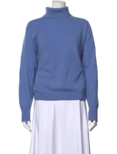 Pre-owned Forte Cashmere Cashmere Turtleneck Sweater In Blue