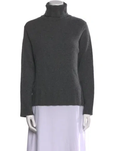 Pre-owned Forte Cashmere Cashmere Turtleneck Sweater In Gray