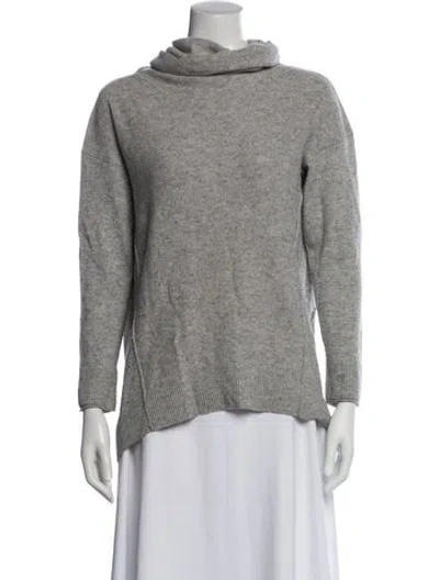 Pre-owned Forte Cashmere Cashmere Turtleneck Sweater In Gray