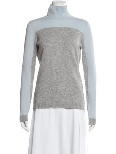 Pre-owned Forte Cashmere Cashmere Turtleneck Sweater In Gray