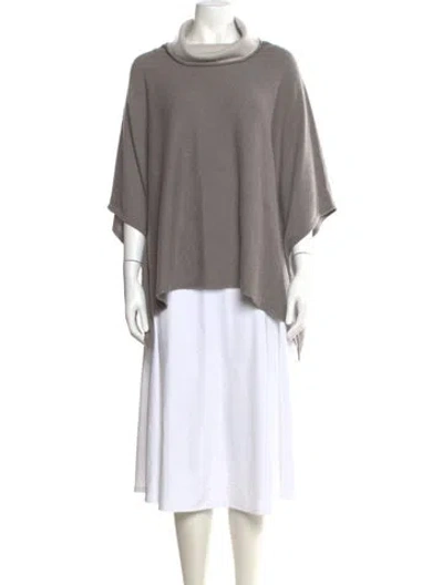 Pre-owned Forte Cashmere Cashmere Turtleneck Sweater In Gray