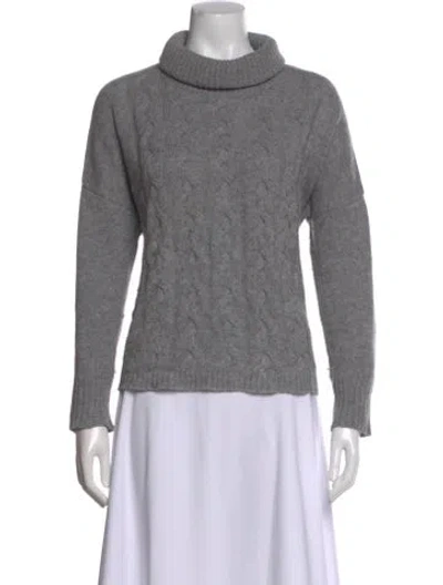 Pre-owned Forte Cashmere Cashmere Turtleneck Sweater In Gray