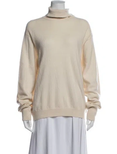 Pre-owned Forte Cashmere Cashmere Turtleneck Sweater In Neutral