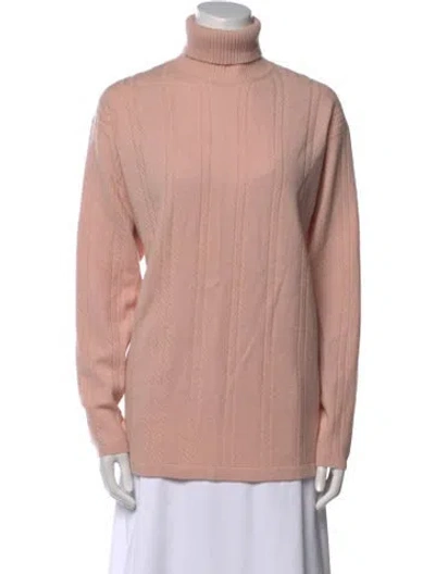 Pre-owned Forte Cashmere Cashmere Turtleneck Sweater In Pink