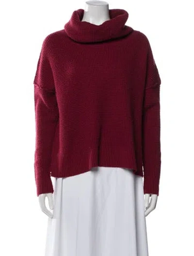 Pre-owned Forte Cashmere Cashmere Turtleneck Sweater In Red