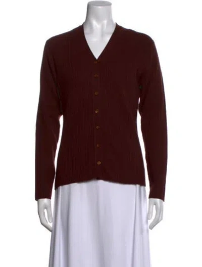Pre-owned Forte Cashmere Cashmere V-neck Sweater In Brown