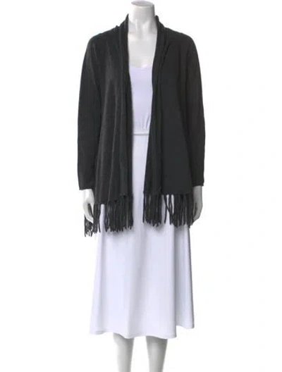 Pre-owned Forte Cashmere Cashmere V-neck Sweater In Gray