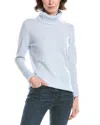 Forte Cashmere Chunky Trim Turtleneck Cashmere Sweater In Blue