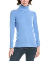 Forte Cashmere Chunky Trim Turtleneck Cashmere Sweater In Multi
