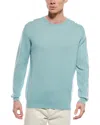 Forte Cashmere Classic Crew Cashmere Sweater In Blue