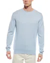 Forte Cashmere Classic Crew Cashmere Sweater In Blue