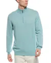 Forte Cashmere Classic Crew Cashmere Sweater In Blue