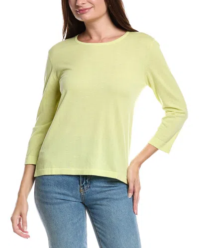 Forte Cashmere Coastal Silk & Cashmere-blend Sweater In Green