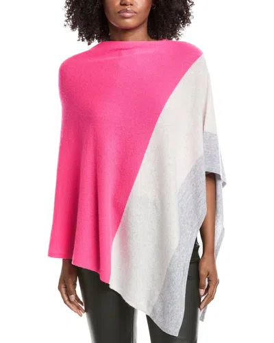 Forte Cashmere Colorblocked Cashmere Poncho In Multi