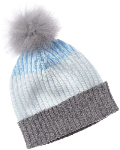 Forte Cashmere Colorblocked Plaited Rib Cashmere Hat