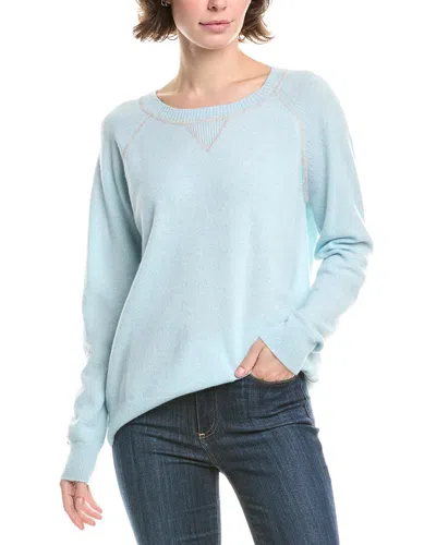 Forte Cashmere Coverstitch Cashmere Sweatshirt In Gold