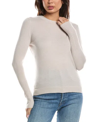 Forte Cashmere Crewneck Cashmere Sweater In Neutral