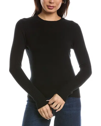 Forte Cashmere Crewneck Cashmere Sweater In Black