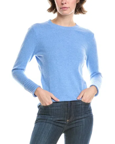 Forte Cashmere Crewneck Cashmere Sweater In Blue
