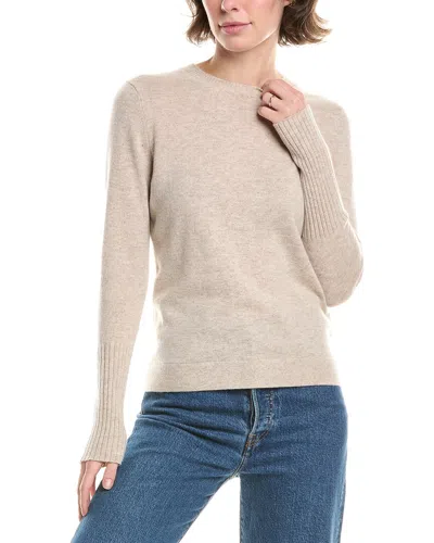 Forte Cashmere Crewneck Cashmere Sweater In Gray