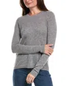 Forte Cashmere Crewneck Cashmere Sweater In Gray