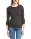 Forte Cashmere Crewneck Cashmere Sweater In Gray