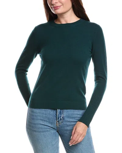 Forte Cashmere Crewneck Cashmere Sweater In Green