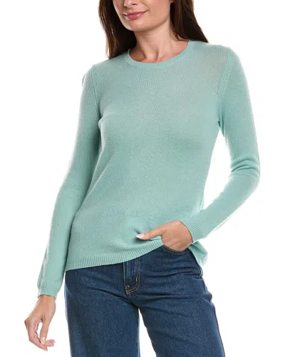 Forte Cashmere Crewneck Cashmere Sweater In Green