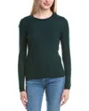 Forte Cashmere Crewneck Cashmere Sweater In Green