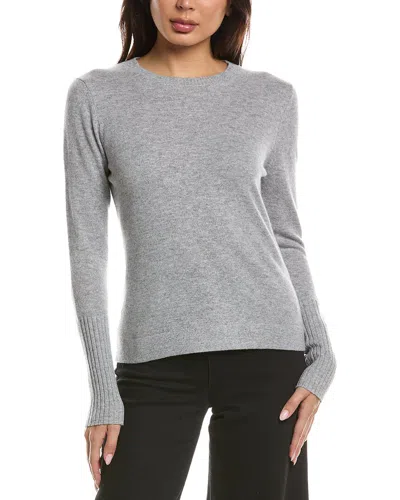 Forte Cashmere Crewneck Cashmere Sweater In Gray