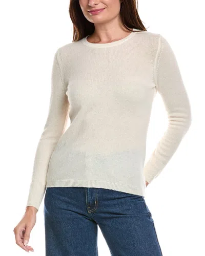 Forte Cashmere Crewneck Cashmere Sweater In White