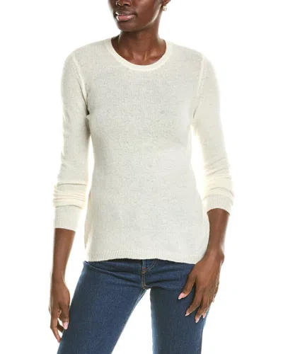 Forte Cashmere Crewneck Cashmere Sweater In White