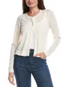 Forte Cashmere Crewneck Silk & Cashmere-blend Cardigan In Yellow