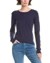 Forte Cashmere Crewneck Silk & Cashmere-blend Sweater In Black